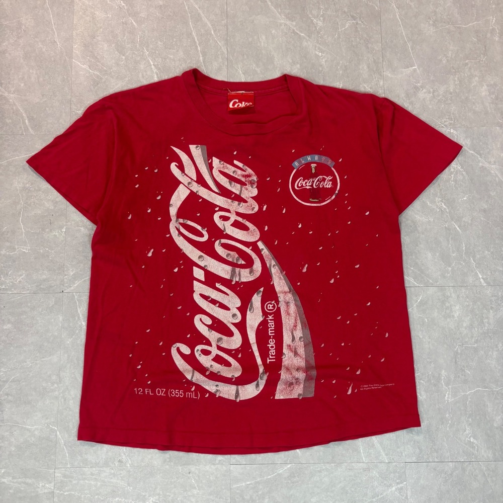 Vintage 1994 Coca-Cola Always Coke Graphic T-Shirt Red Mens XL 90s Single Stitch